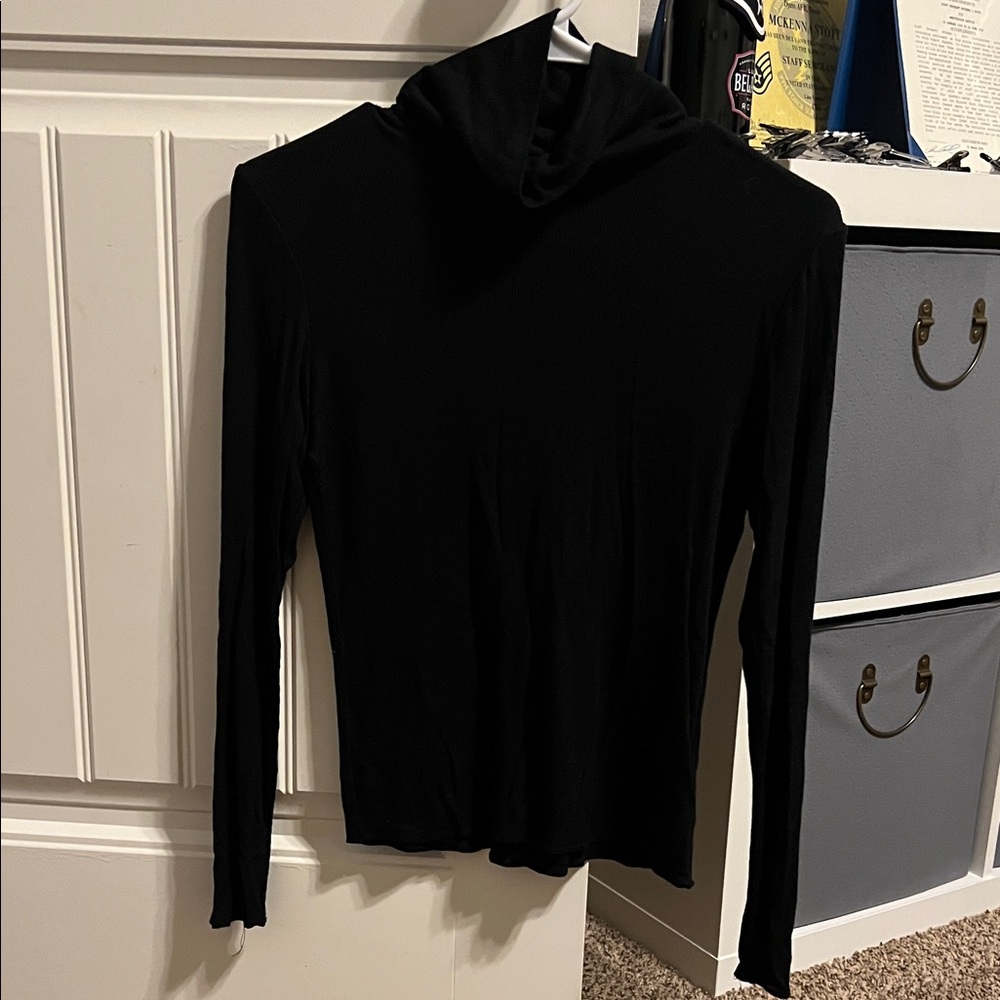 Wild Fable Black Ribbed Turtleneck